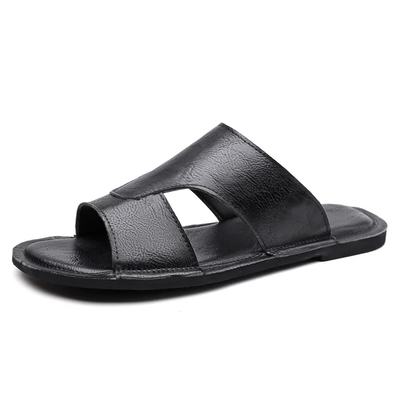 Men's Slippers Driving High Sense Retro Large Size 46 47 48 Fashion Sandals Men's Leather Slippers Summer Men's Shoes