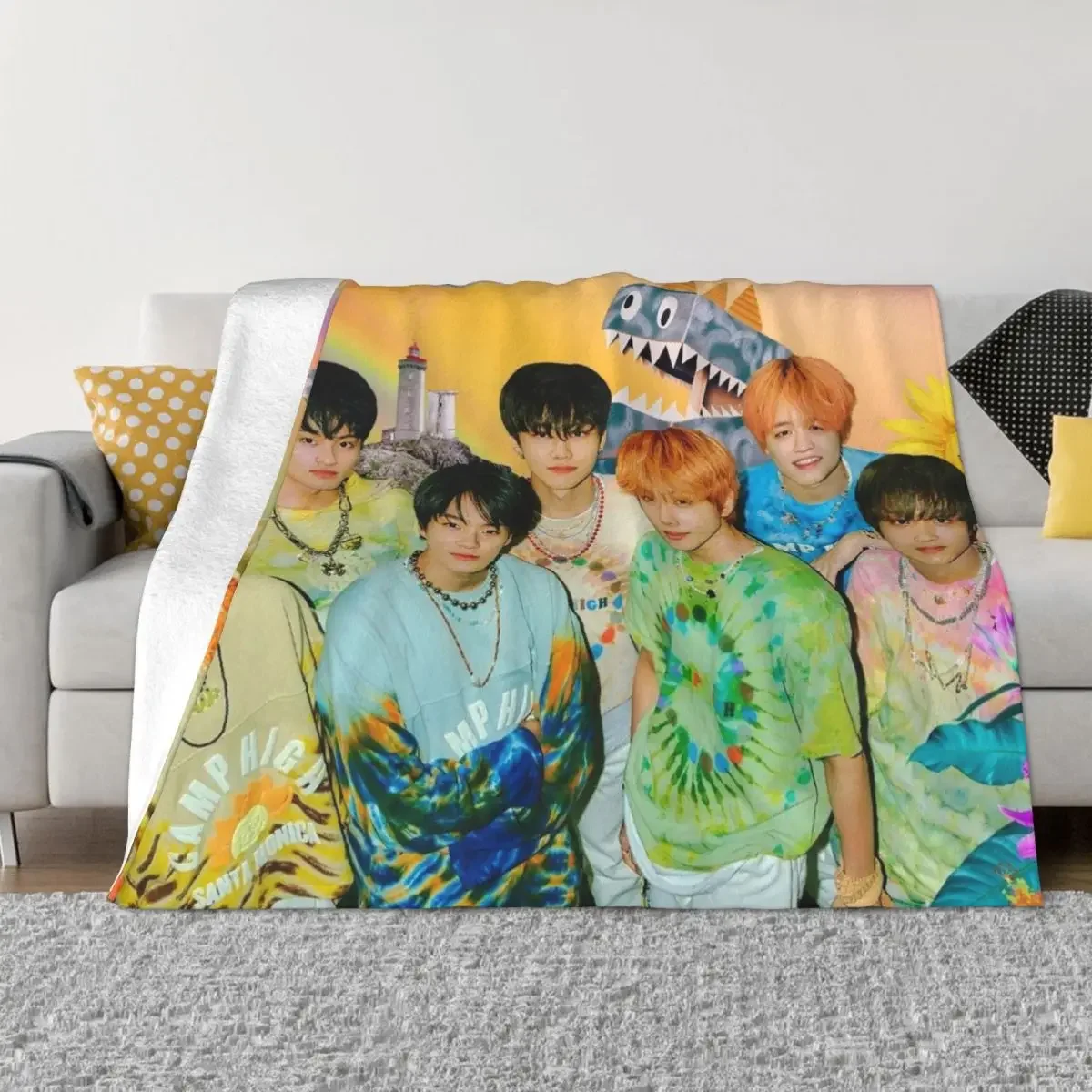 NCT DREAM Baby Blanket Coral Fleece Spring Autumn Plush Korean Boy Group Portable Soft Throw Blanket for Home Bedroom Bedspreads