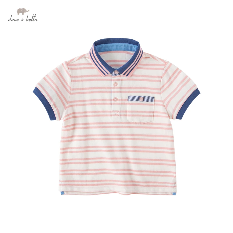 Dave Bella Soda Cotton Boy's T-Shirt Summer Clothes Children's Polo Shirt New Children's Clothes Baby Infant Top DB2234958