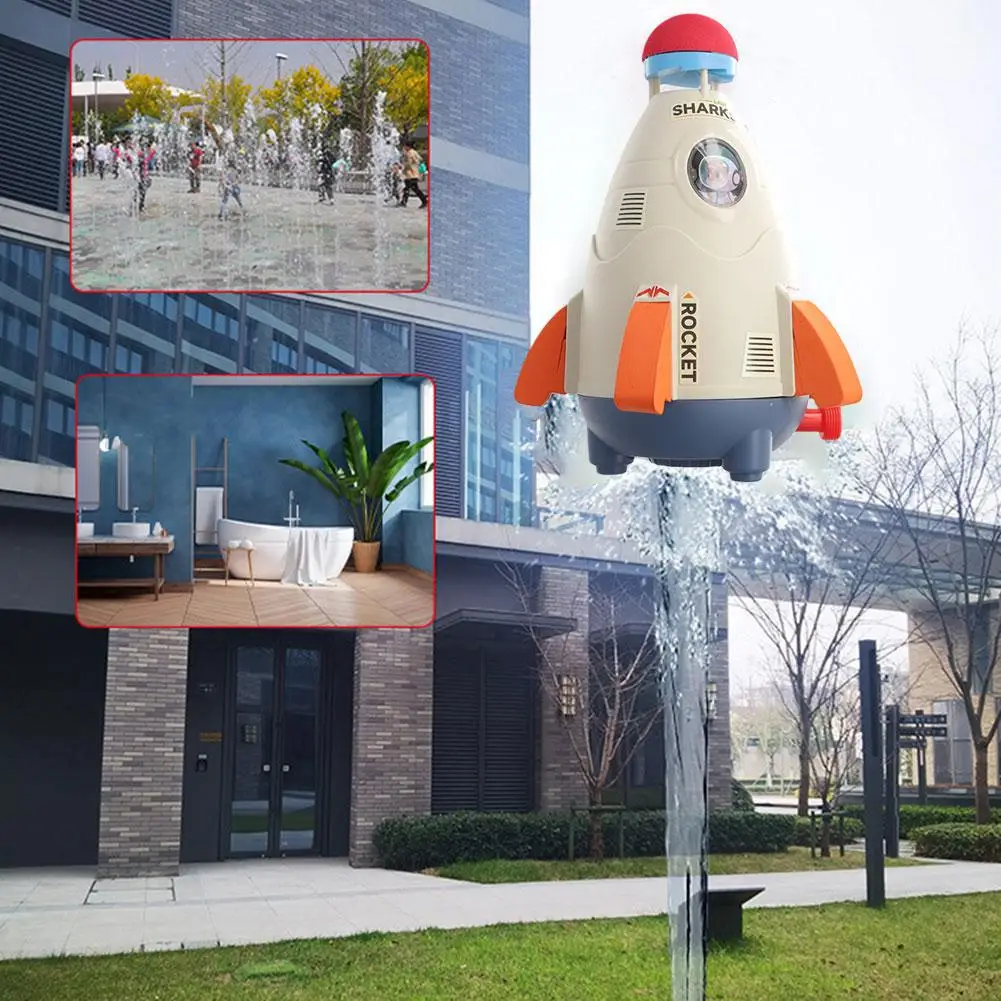 Space Rocket Sprinkler For Kids Launcher Pressure Lift Sprinkler Toys Summer Outdoor Outdoor Lawn Water Spray Rocket Toy R9P8