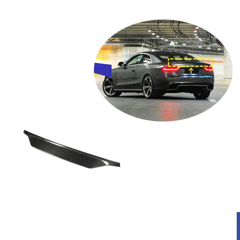 Carbon Fiber Spare Parts Car Rear Trunk Spoiler Wing Fit For audi RS5 2012-2016, 100% Tested Well