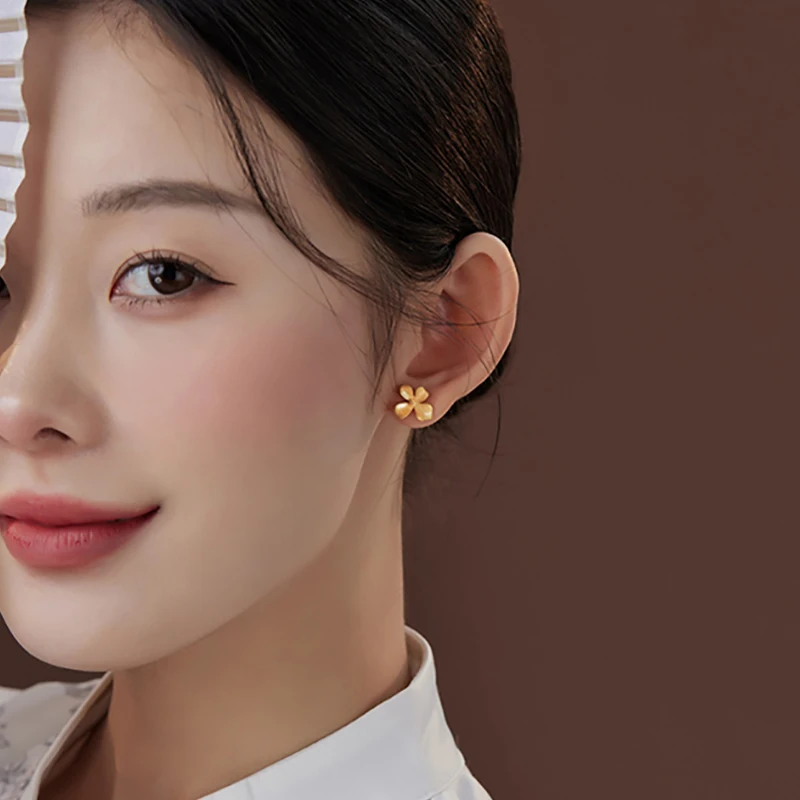 أقراط مرصعة هندسية من Foxanry للنساء والفتيات ، أزياء عرقية بسيطة ، أنيقة ، تمنع الحساسية ، هدايا مجوهرات عيد الميلاد #5