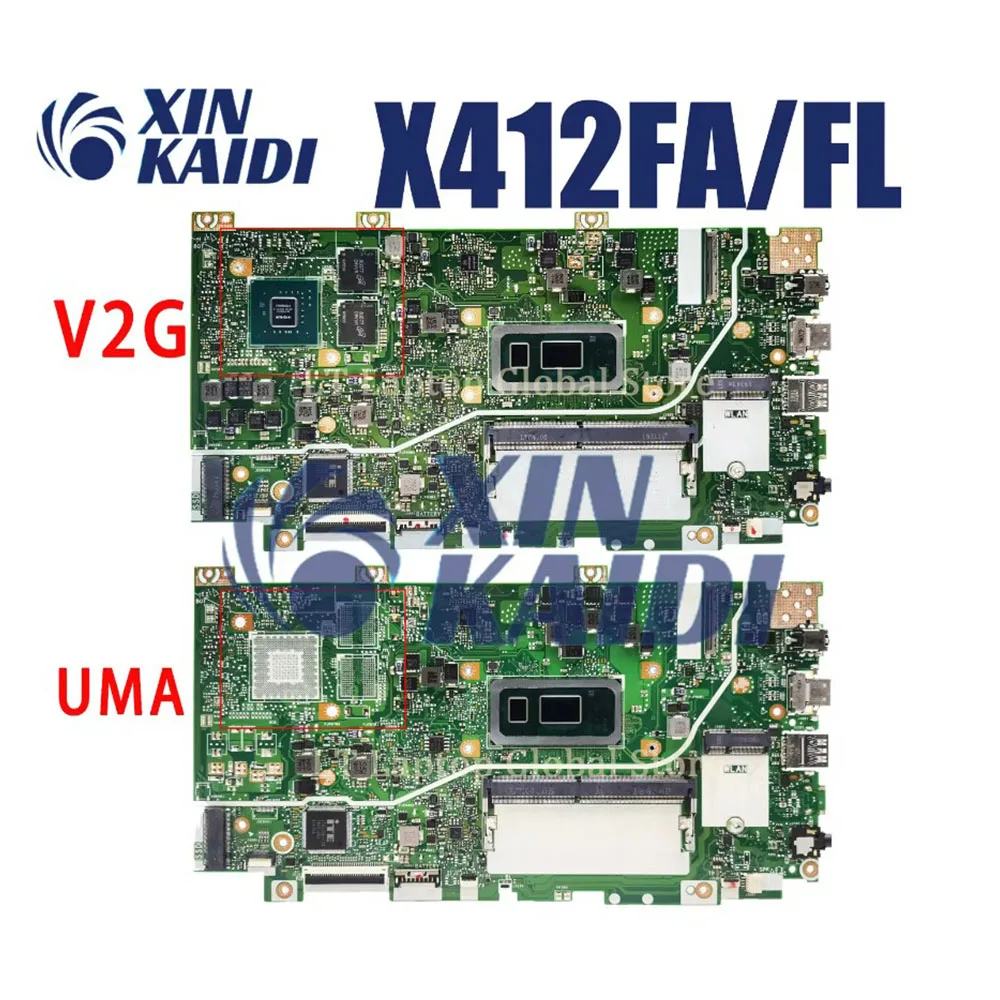 Computer Mainboard For ASUS X412FA X412FL X412FAC X412FLC X412FJ A412F F412F Laptop Mother board I5 I7 8th 10th CPU 4G RAM