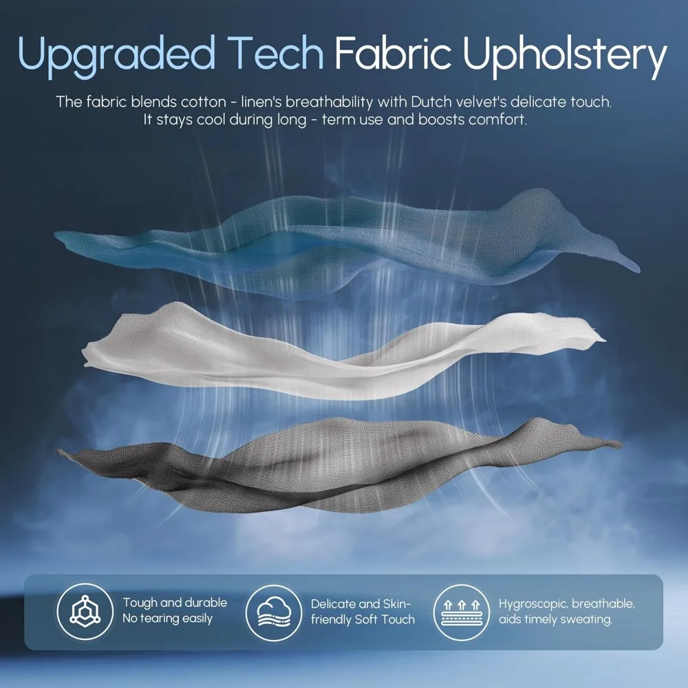 كرسي ألعاب مع وسادة زنبركية للجيب، كرسي كمبيوتر مسامي، دعم قطني للتدليك، مسند للقدمين، تصميم مريح عالي الظهر