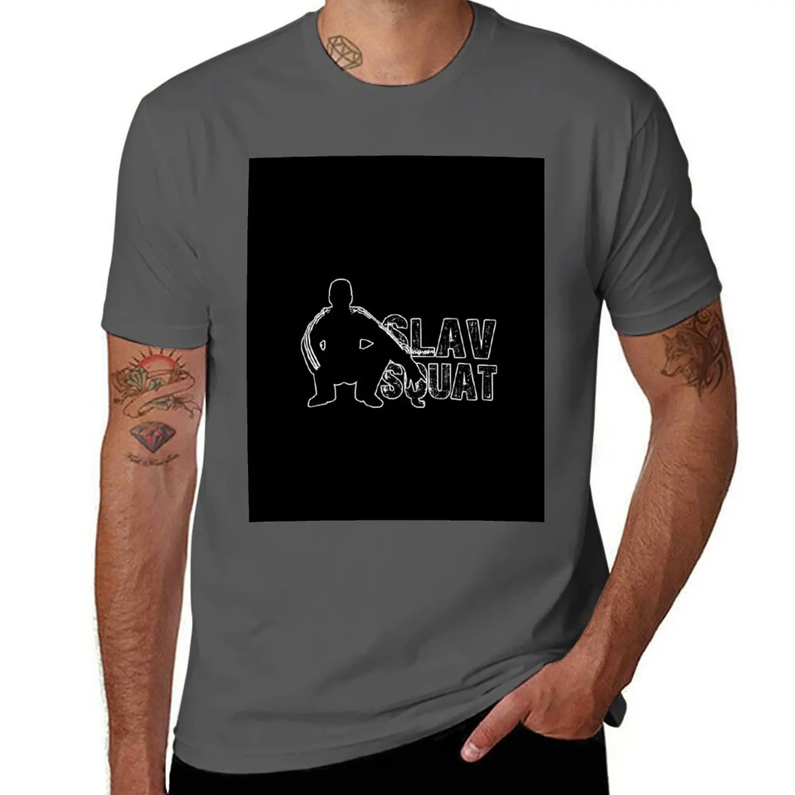 

Slav Squat T-Shirt Stylish Print Short Sleeve Tee