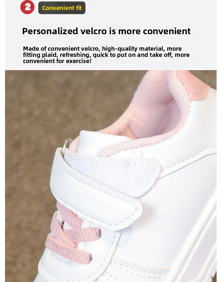 2026 Herbst Kinder Barfußschuhe mit breiter Zehenbox für Jungen und Mädchen – Minimalistische Sneaker aus leichtem Kunstleder mit Klettverschluss – Detail 8