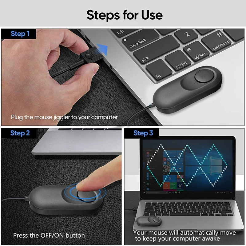 Undetectable Mouse Mover Automatic Simulato For Prevent Computer Laptop Screen Sleep