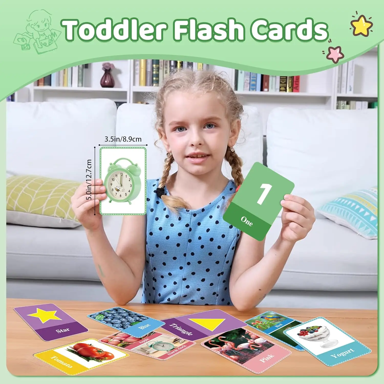 60/100PCS Flash Cards for Toddlers 1-3|Double-Sided Educational Cards|Flashcards Toddler Flash Cards Toys for Preschool