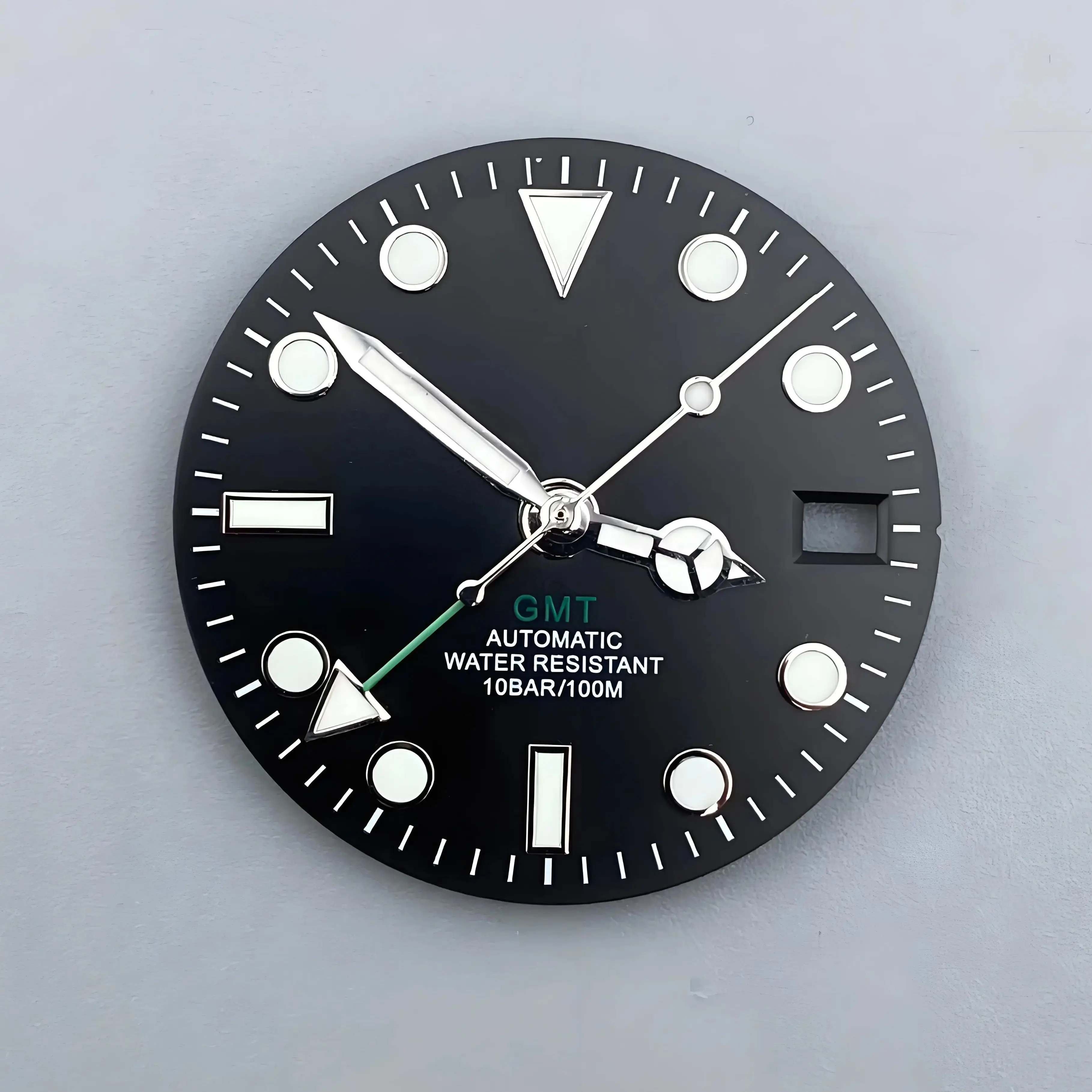 28.5 مللي متر GMT تقويم واحد ساعة الطلب لا شعار C3 مضيئة ل NH34 NH35 ساعة يد تعمل بالحركة اكسسوارات أجزاء استبدال الطلب