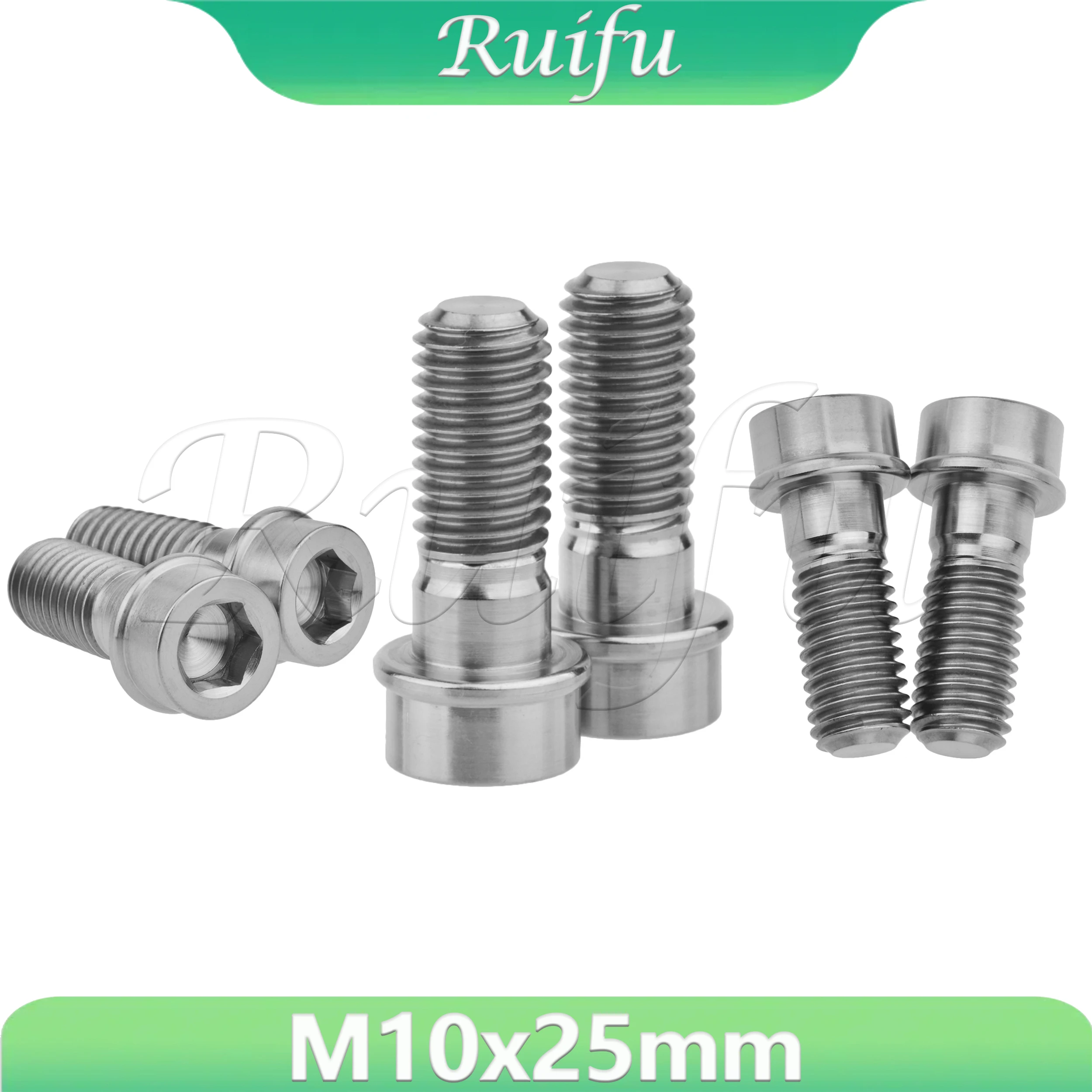 

Ruifu Titanium Bolt 2PCS M10 x 25mm Spacing 1.25/1.5mm Motorcycle Bolt Screw for Ducati Bicycle Brake Bolt