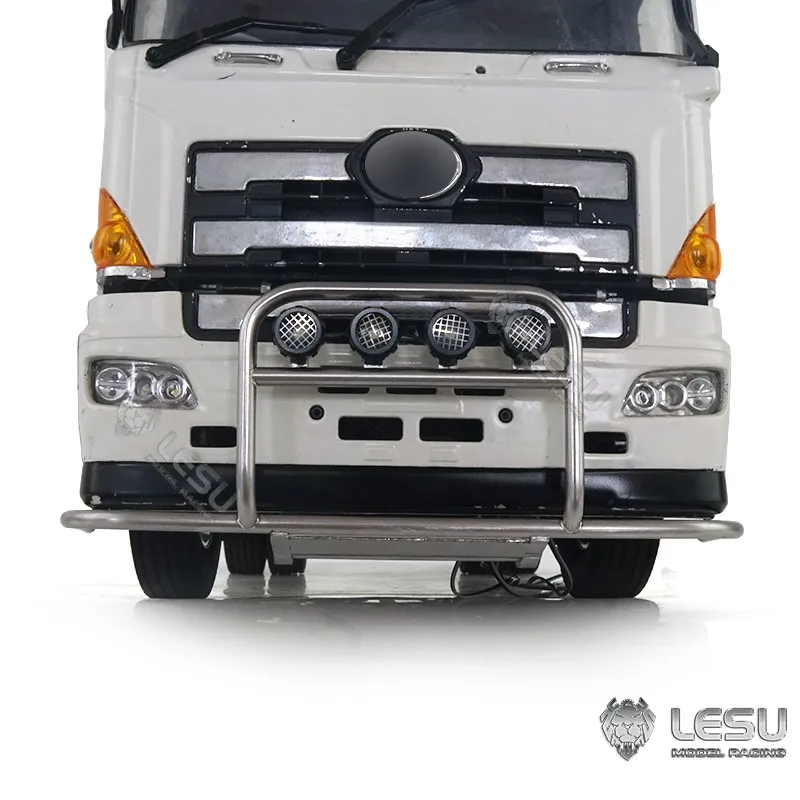 

LESU 1/14 LED Headlamps Front Bumper Set For Toys Tamiyaya RC Tractor Truck Remote Control DIY Car Model Metal Parts TH17167