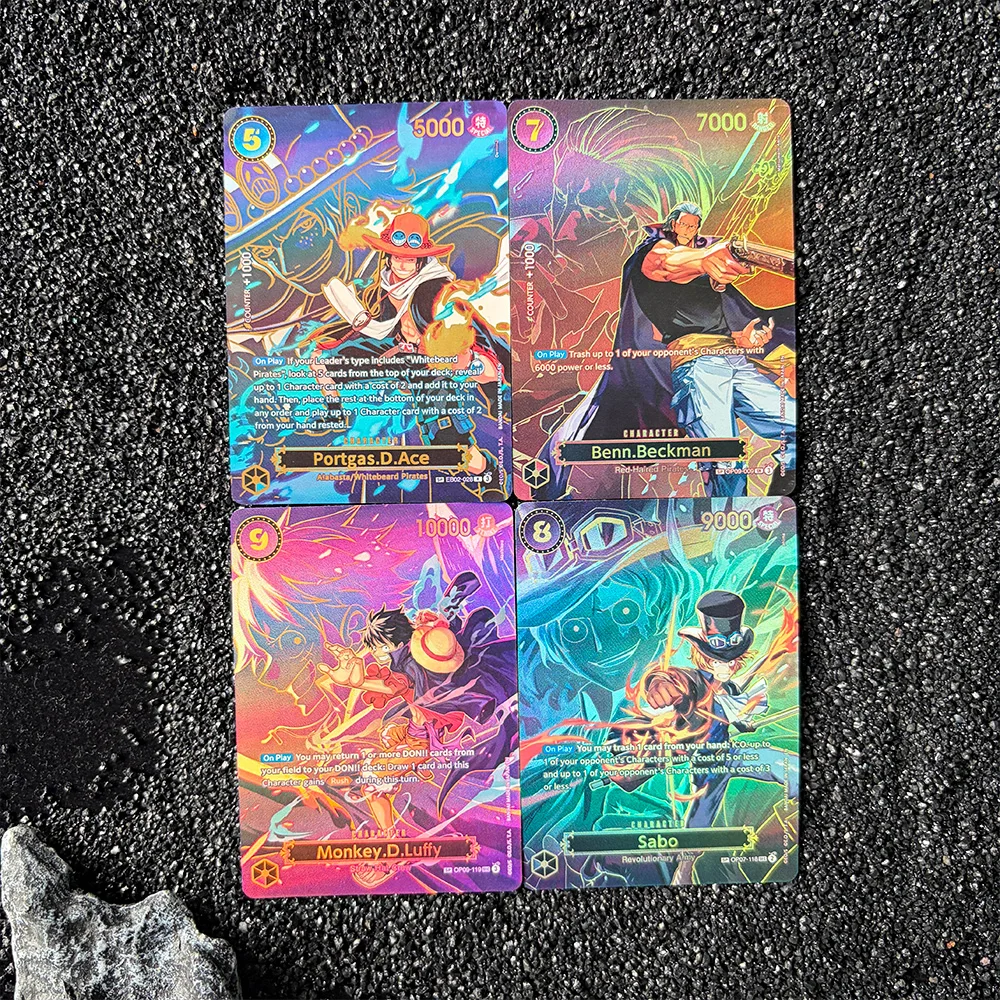 Tarjeta Proxy OPCG en Inglés, Tarjeta Individual Hecha a Mano, D.Luffy Sabo Beckman D.Ace, Tarjeta Coleccionable de Anime, Réplica de Alta Calidad