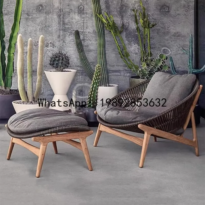 Villa Courtyard Garden Leisure Rattan Chair Outdoor Balcony Waterproof Sunproof Rattan Furniture