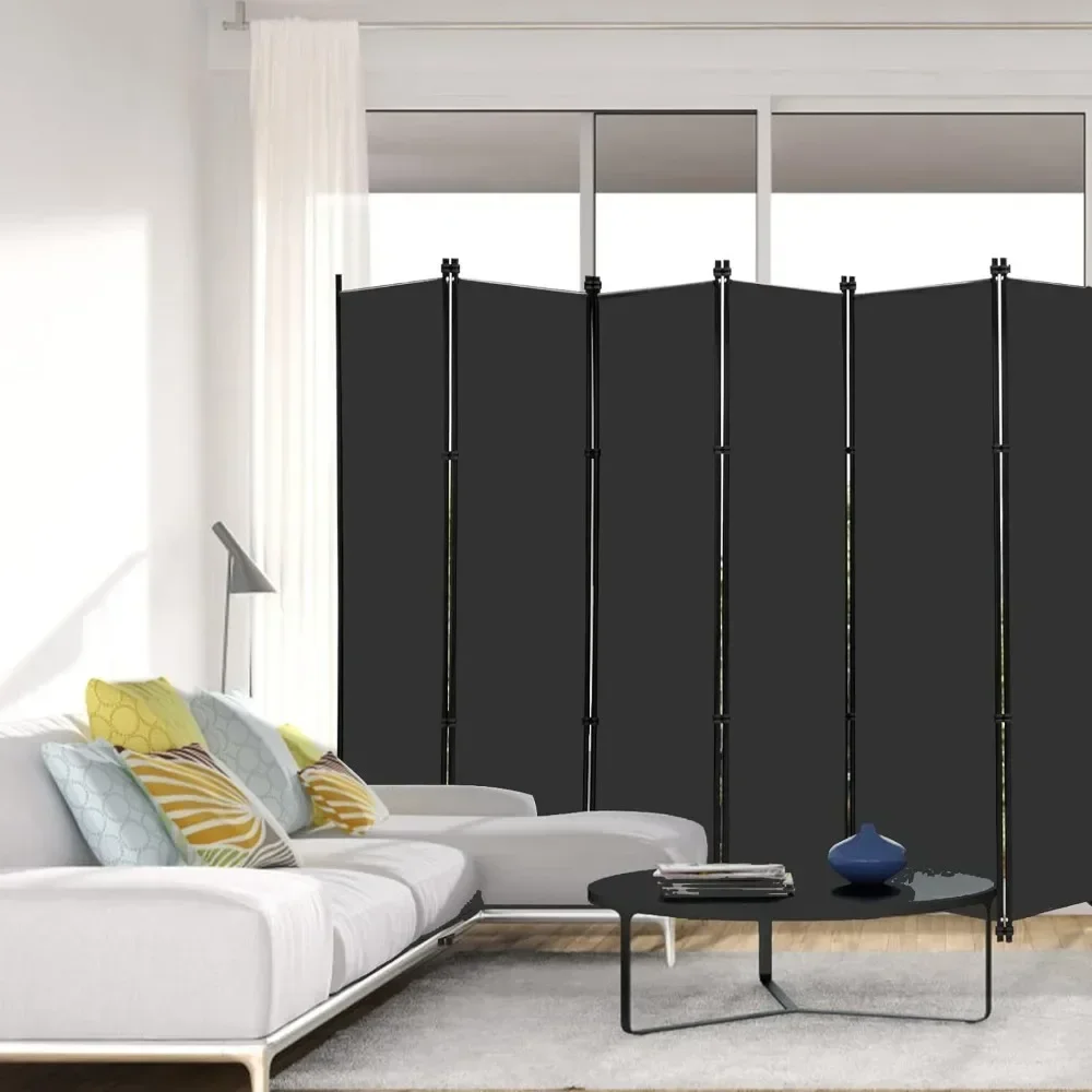 

Room Divider Folding Screen Separator 6 Panel Foldable Privacy Screen Partition Room Divider Portable Office Wall Partition Home