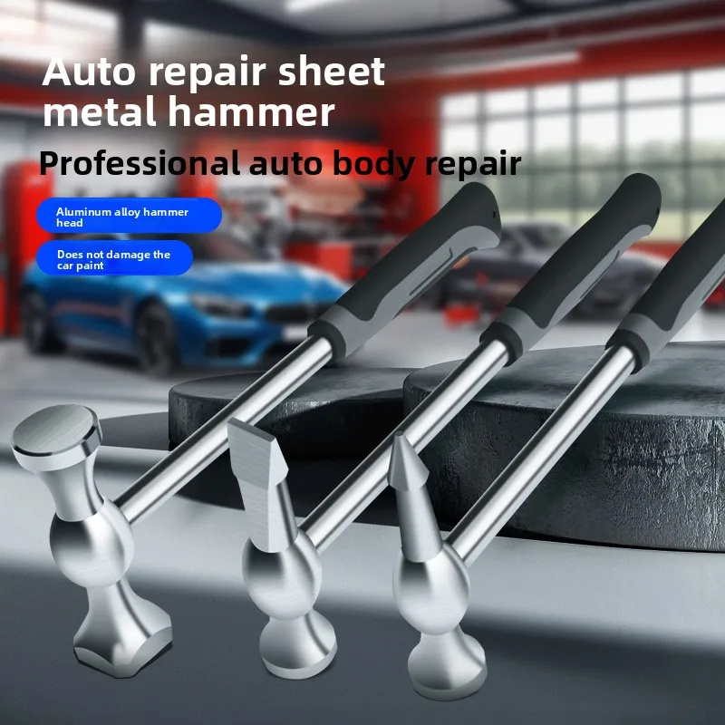 Ferramenta de martelo de corpo de alumínio resistente para reparo de amassados e modelagem de chapa metálica ferramenta manual de grau profissional