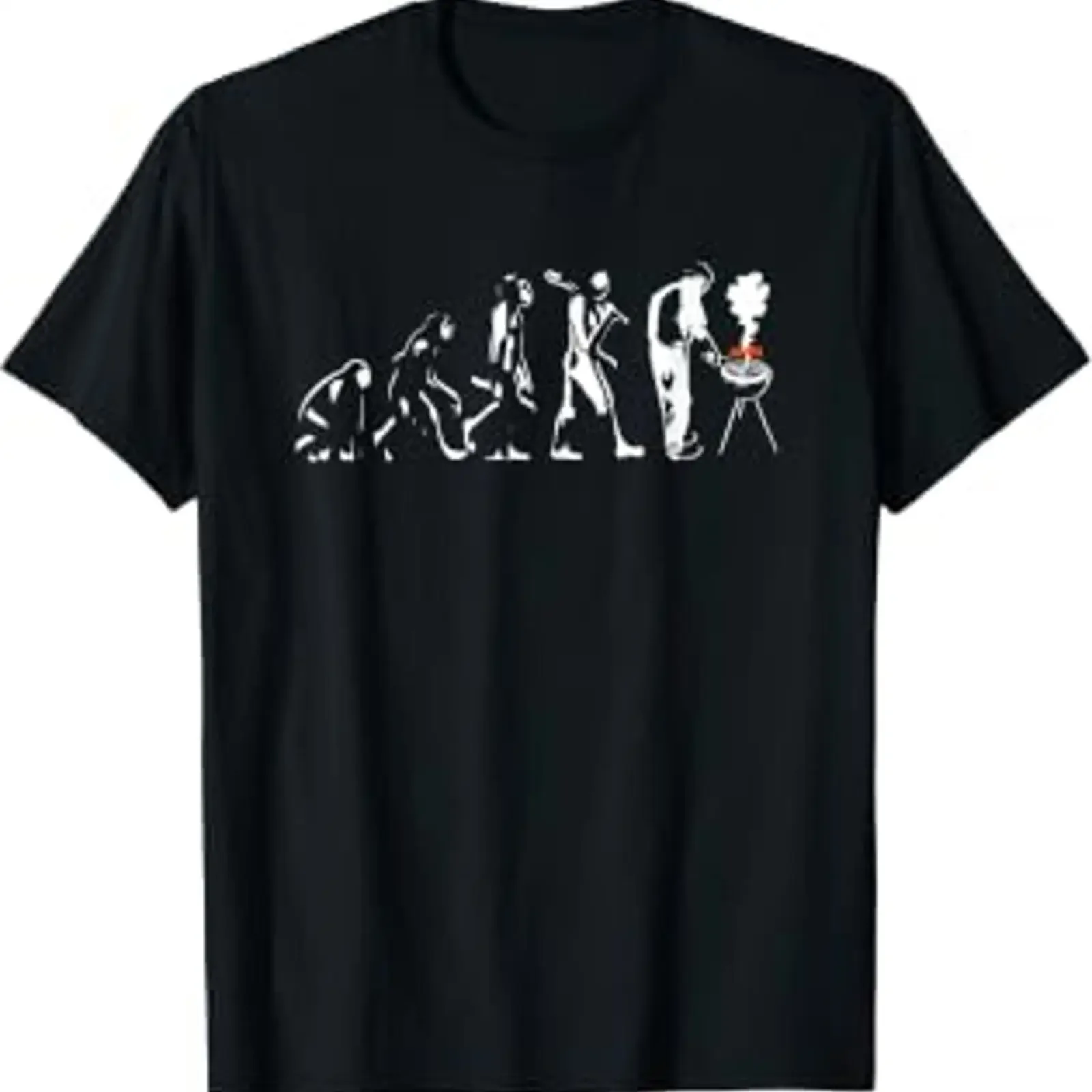 T-shirt BBQ Evolution Grill Chef, style vintage, délavé, décontracté, streetwear, haut confortable pour tous les jours, polyvalent, unisexe, respirant