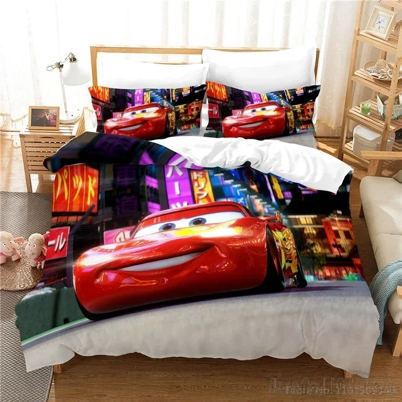 Boys Lightning McQueen 95 3D Print Duvet Cover Set HD Comforter Cover for Kids Bedding Sets Bedclothes Bedroom Decor