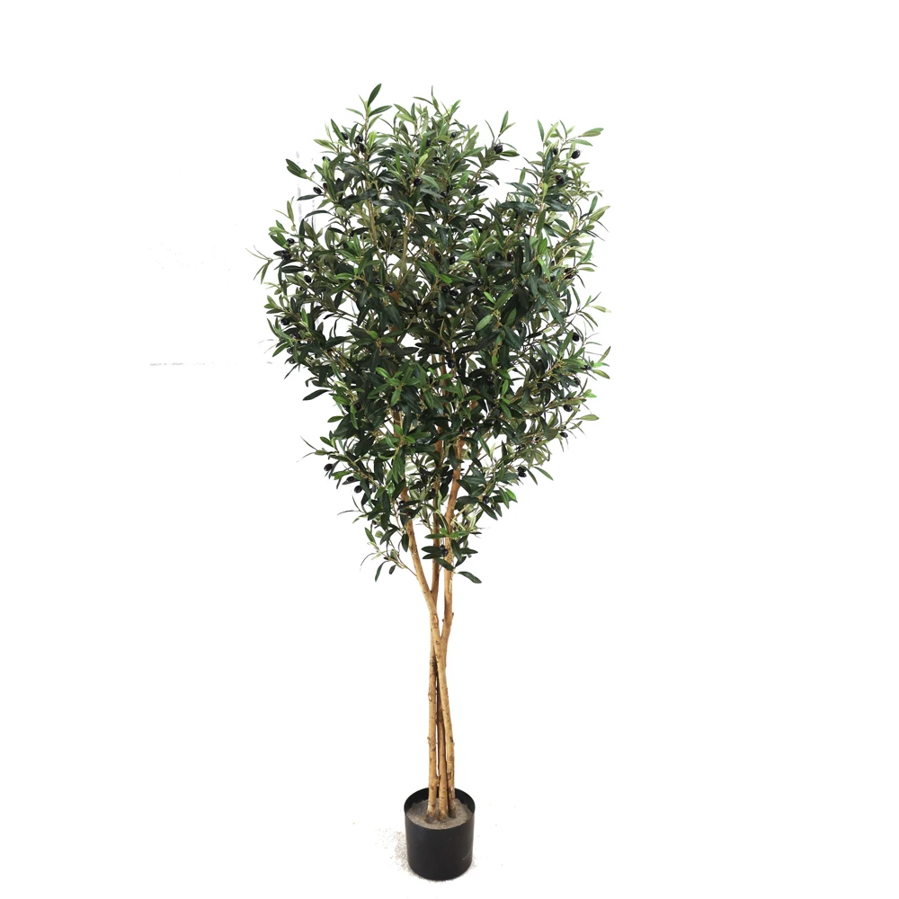 

High Simulation Artificial Plant Decorative Landscape Home Hotel Artificial Plants Tall Artificial Olive Tree in Pot