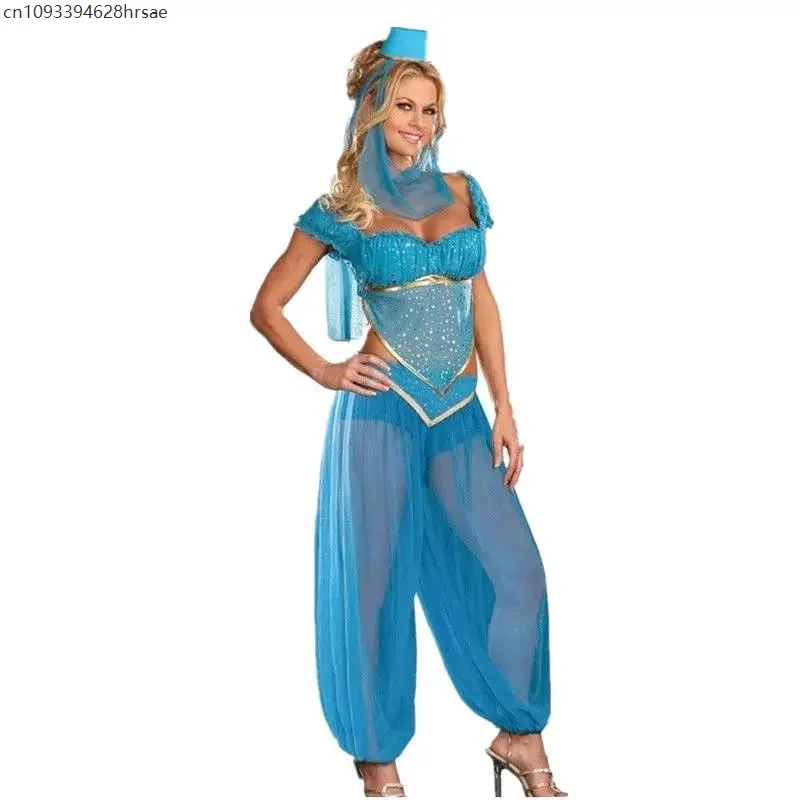 

Sexy Goddess Belly Dancer Dress Adult Arabic Dance Costume Jasmine Aladdin Princess Halloween Fancy Arabian Princess Costumes