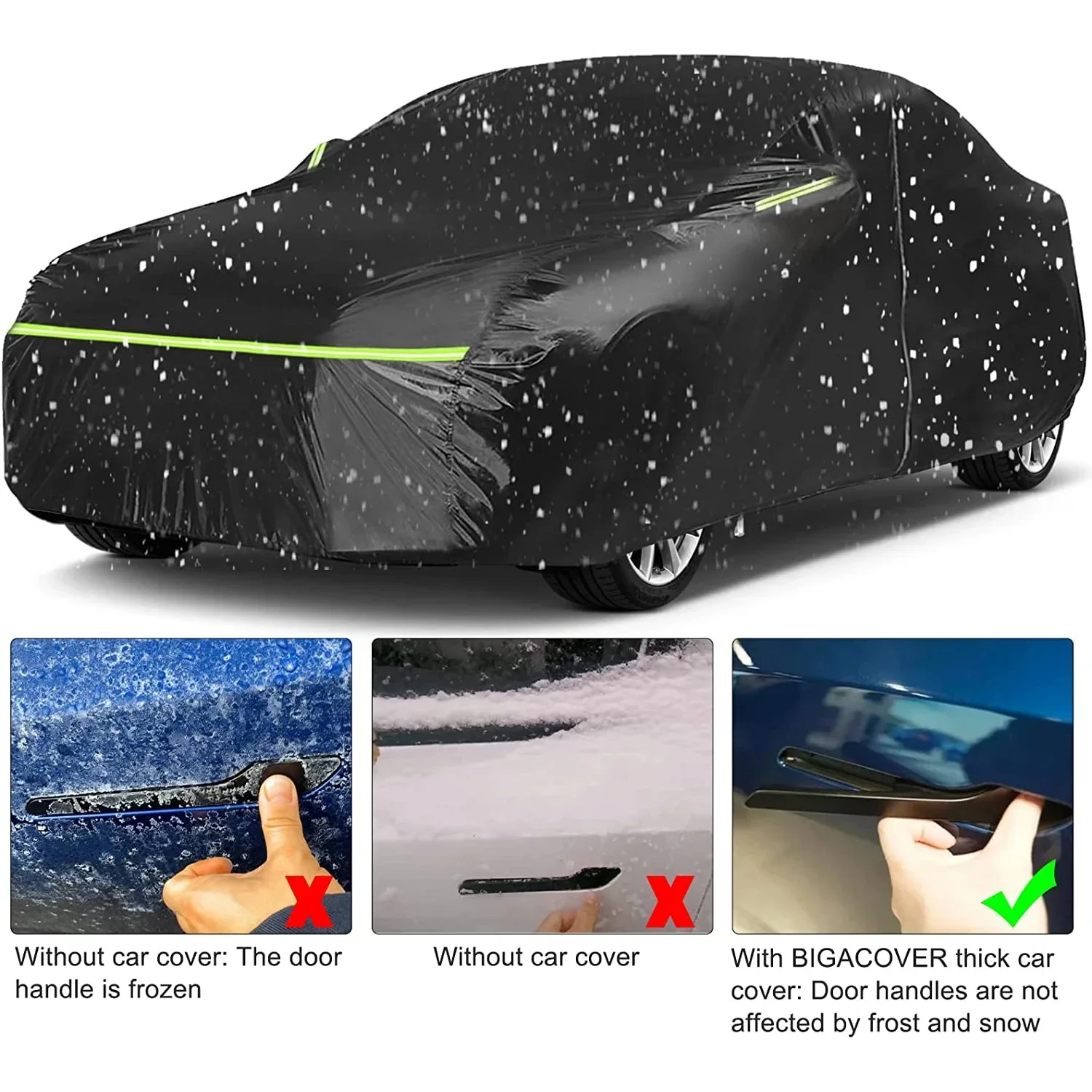Waterproof Car Cover All Weather Protection Outdoor Car Covers Snowproof Windproof with Charge Port Opening For Tesla Model Y