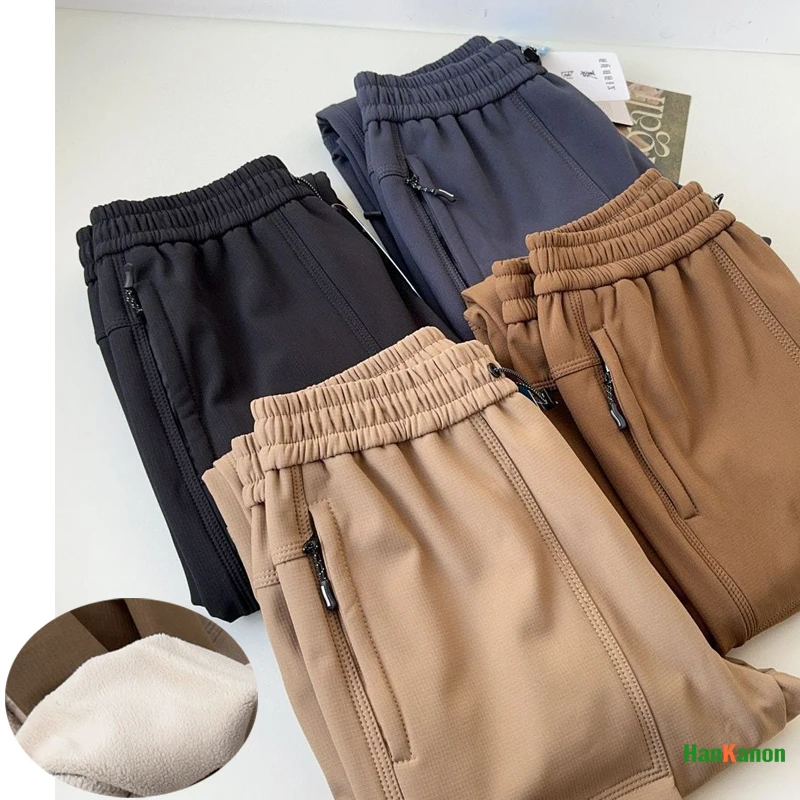 

Осенне-зимние модные теплые уличные брюки на флисовой подкладке для мужчин и женщин - повседневные брюки для альпинизма/трекинга для пар