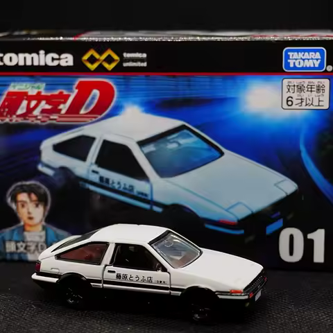New TAKARA TOMY Tomica Initial D Fujiwara Takumi AE86 Simulation Alloy Die-cast Sport Car Model Collectible Toys Collector Gifts
