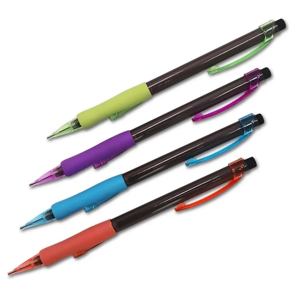Simple 0.5/0.7MM Mechanical Pencil With Eraser Soft Rubber Sheath Propelling Pencil Movable Pencil Office School Supplies