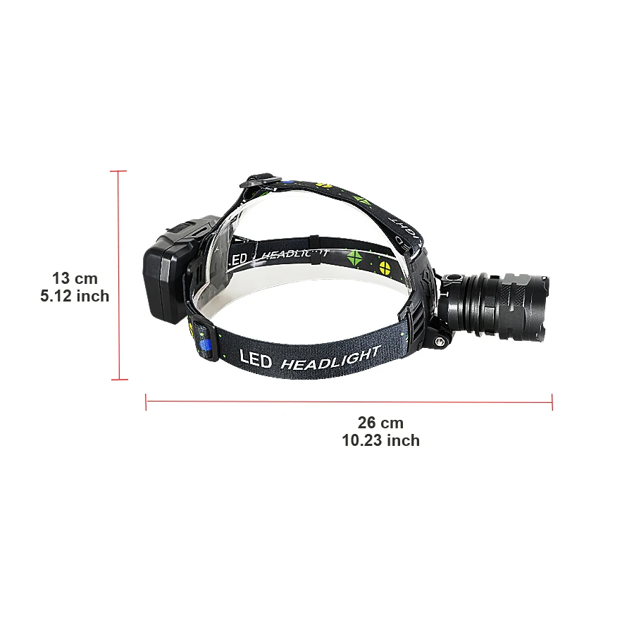 قوية LED رئيس مصباح السوبر مشرق USB قابلة للشحن رئيس ضوء 5 طرق الصيد رئيس الشعلة في الهواء الطلق كشافات للتخييم الصيد