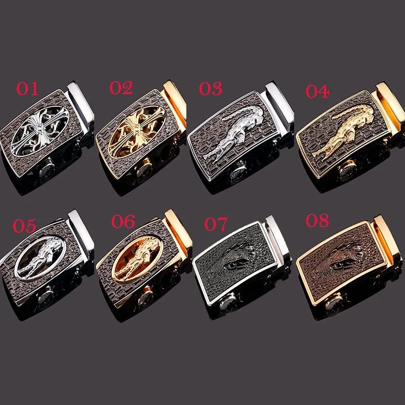 Automatic Belt Buckle for Men - Premium Metal Alloy Animal Design, Quick Release Clip for Jeans & Dress Pants