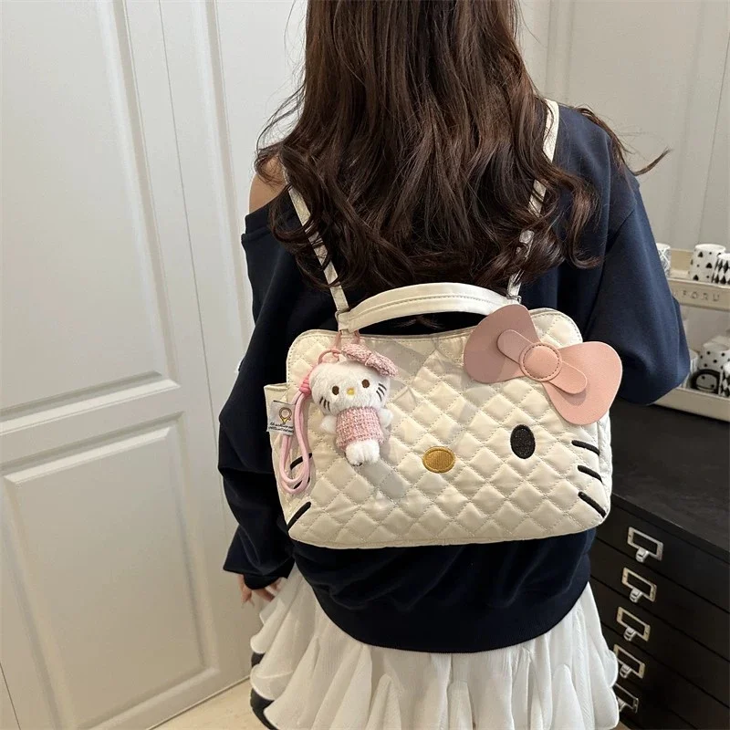 Sac à dos grande capacité Anime Hello Kitty, sac à main portable Kawaii, sac pour ordinateur multifonctionnel, sac de navetteur mignon, cadeau