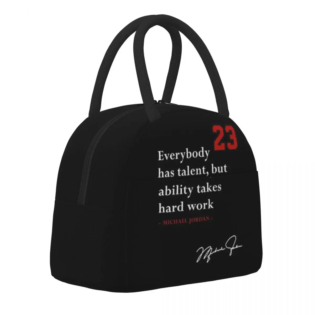 Michael Jordan Quote Insulated Thermal Cooler Bag Lunch bag Foods Drink Storage Leakproof Picnic Camping Bags Outdoor Cooler Box