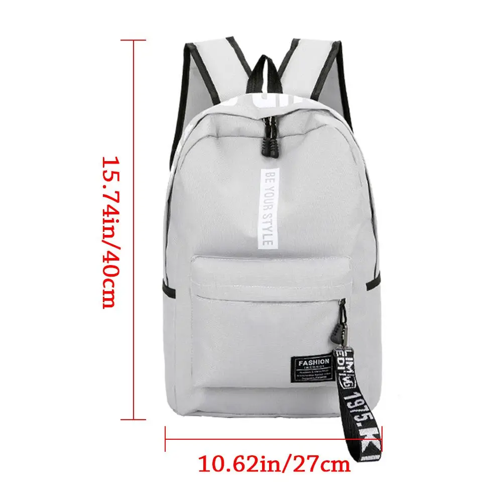 Pure Colour Schoolbag Women Men bag Nylon Large Capacity Backpack Teenage Girls Rucksack Bags Waterproof Travel Bag