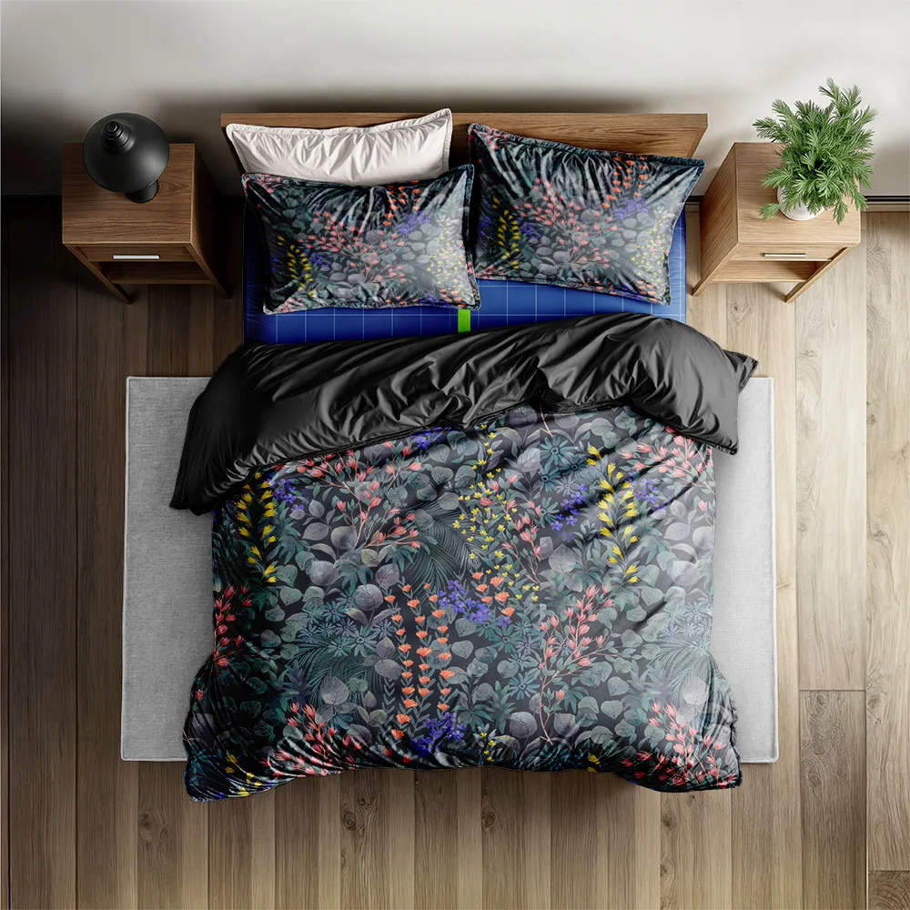 Cottage Yard Owl Garden Duvet Cover Set EU Single Double King US Twin Full Queen Size Bed Linen Set