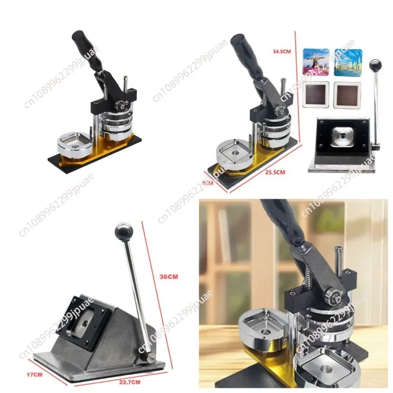 Square Fridge Magnet Maker Machine Kit 50*50mm High Quality 2*2 Inch  With Paper Cutter And 100 Sets Fridge Magnet Materials