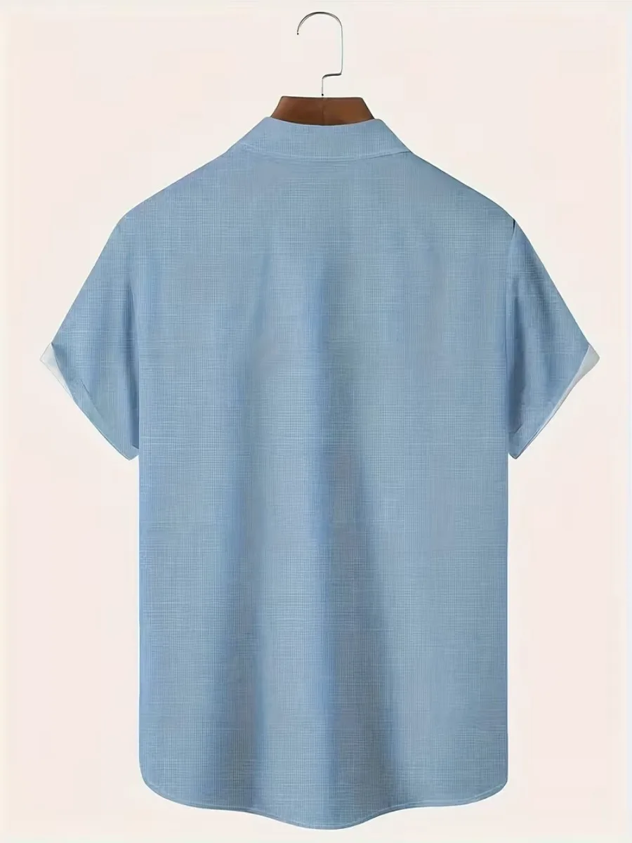 Fashion Men's Short Sleeve Shirt 3D Digital Geometric Pattern Printing Summer Daily Polyester Fiber Comfortable Quick Dry Design