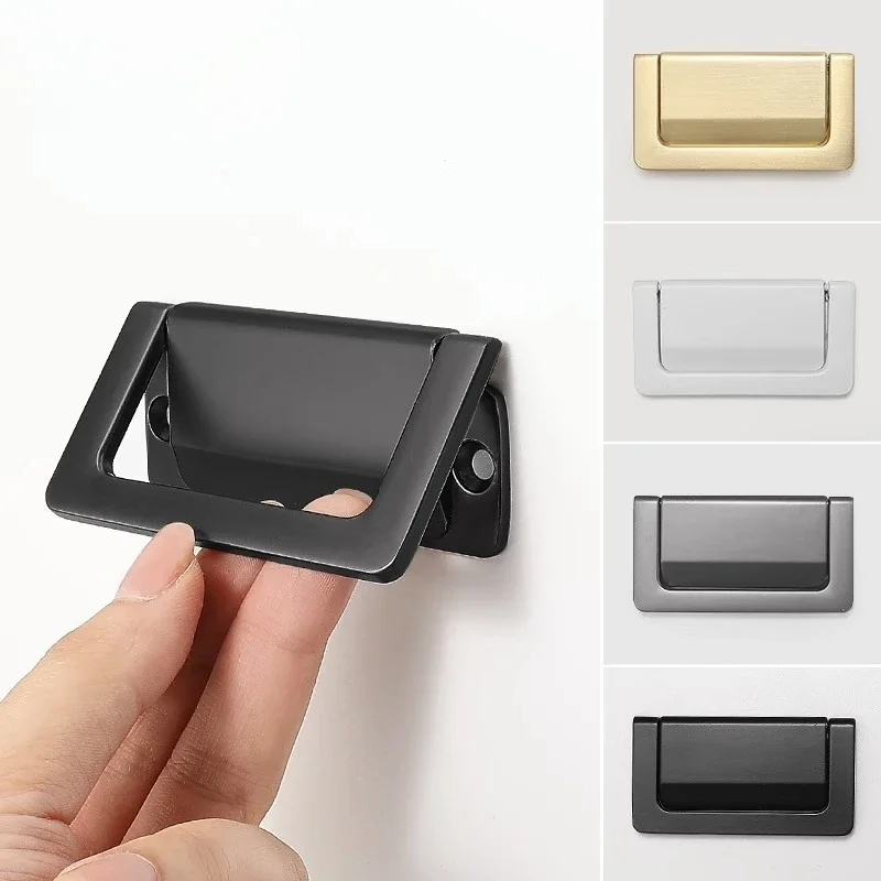 Drawer Handle Flip Cover Hidden Handle Modern Simple Handle for Furniture Cabinet and Wardrobe Door Handle Kitchen Drawer Handle