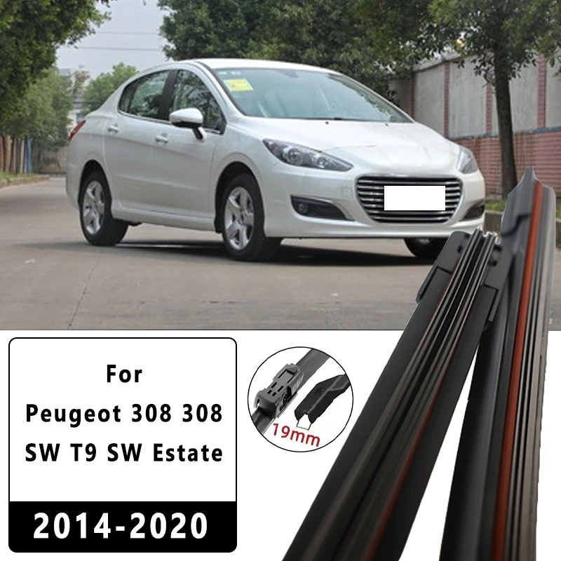 

Front Windscreen Wiper Blades Windshield Window Accessories 2PCS for Peugeot 308 308SW T9 SW Estate 2014-2020 24"+18"