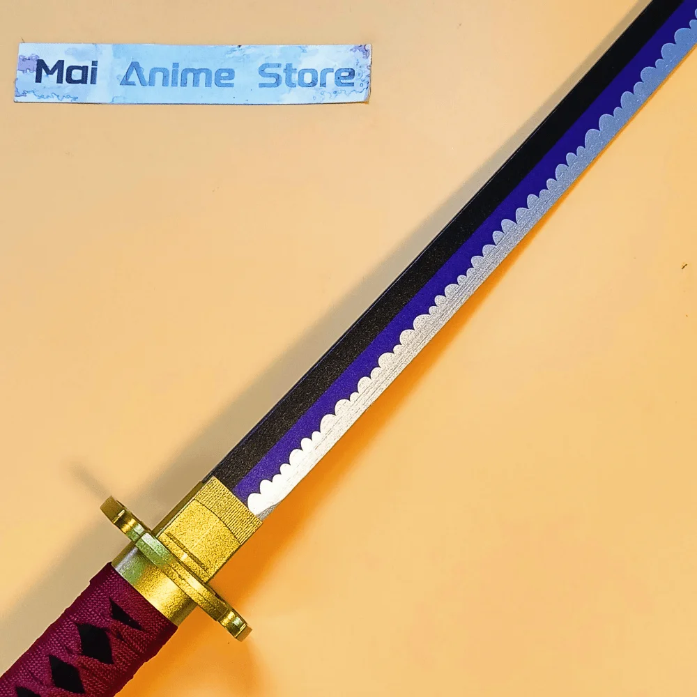 40 pollici Roronoa Zoro Katana Reale Completo Katana Giapponese Anime Cosplay Prop Originale Samurai Sabre Spada di Legno Ninja Coltello Giocattolo Regalo
