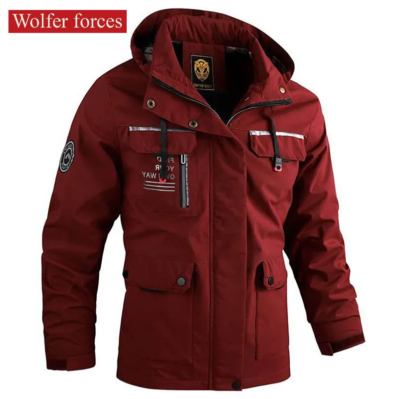 

Autumn Jacket Windshield Outdoor Mountaineering Withzipper Sports Military Windbreaker Camping Baseball Oversize