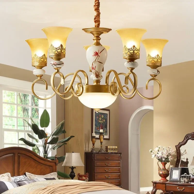 

FAIRY American Village Chandelier LED European Creativity Living Room Restaurant Bedroom Study Villa Hotel Cafe Pendent Lamp