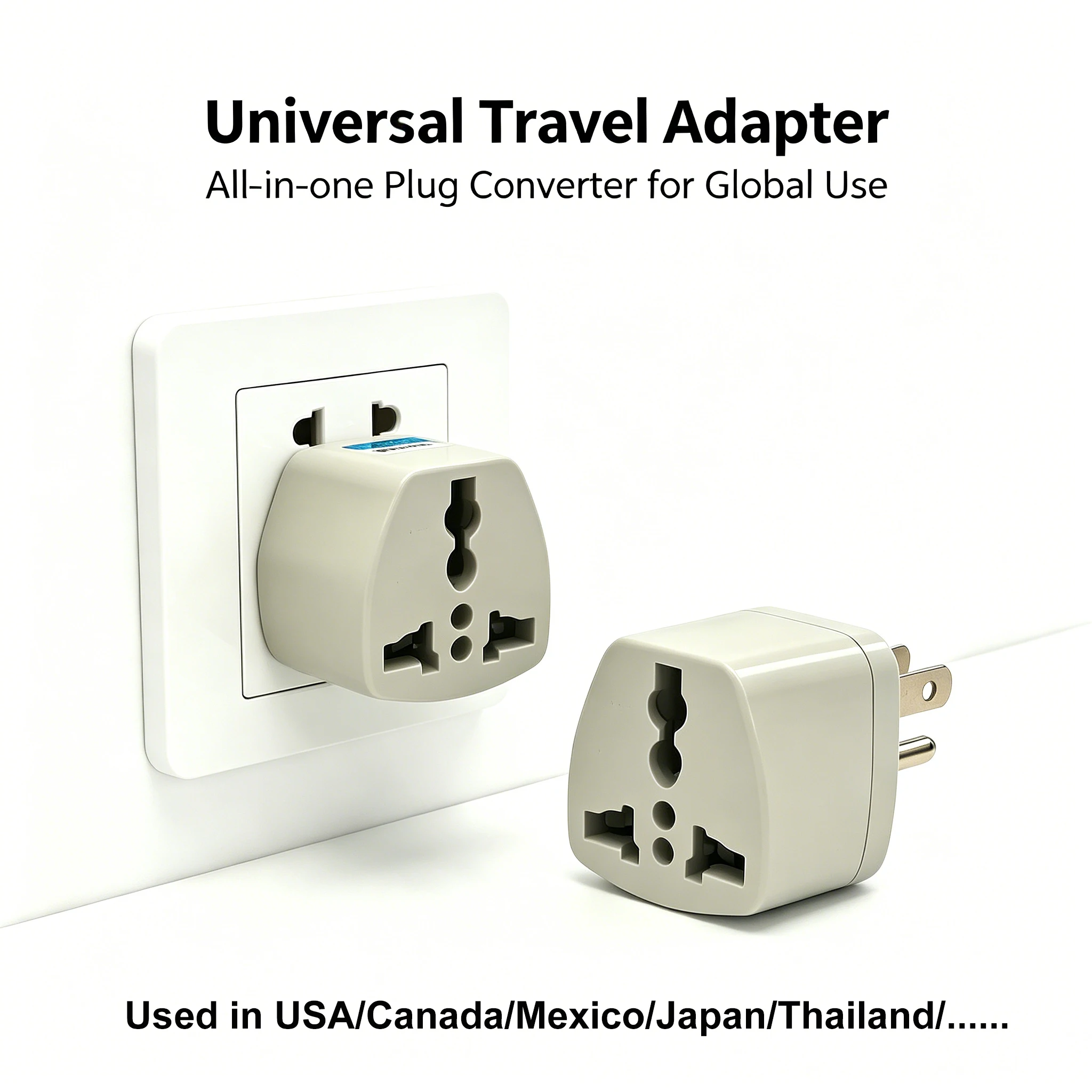 US Standard Universal Travel Adapter Multi Function Global Plug Socket Converter For Worldwide Travel Adaotor with Cap