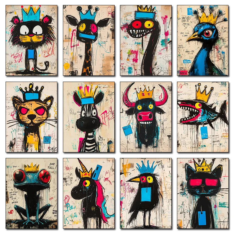 Art & Craft Paper Origami - Modern Street Graffiti Art Abstract Animal
