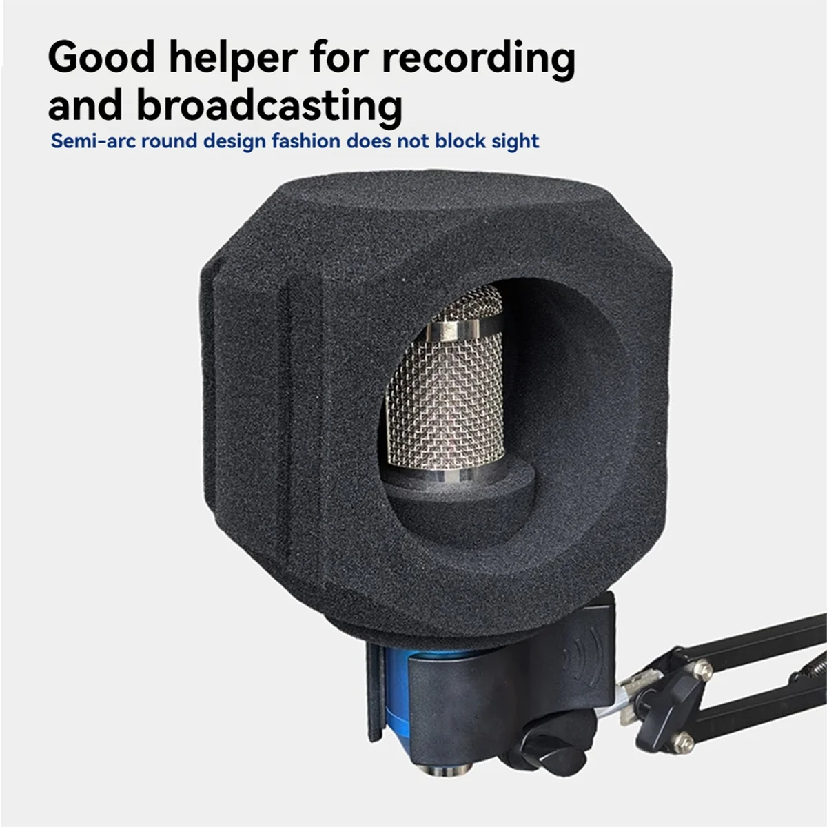 FFYY-C5 Mikrofon Windschutz Akustischer Filter Professionelles Kondensatormikrofon Studioschwamm Schalldichte Schutzabdeckung A