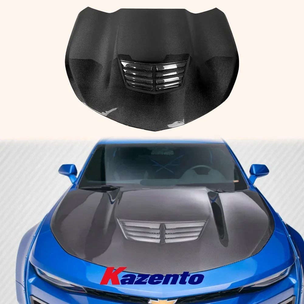 

For Chevrolet Camaro 2016-2022 KZ Style Vented Carbon Fiber Front Hood Bonnet