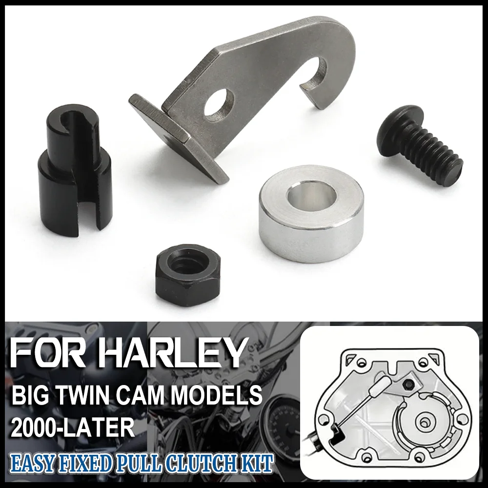 

Motorcycle Easy Fixed Pull Upgrade Clutch Kit For Harley Touring Electra Glide CVO Dyna Fat Street Bob Softail 2000-2015