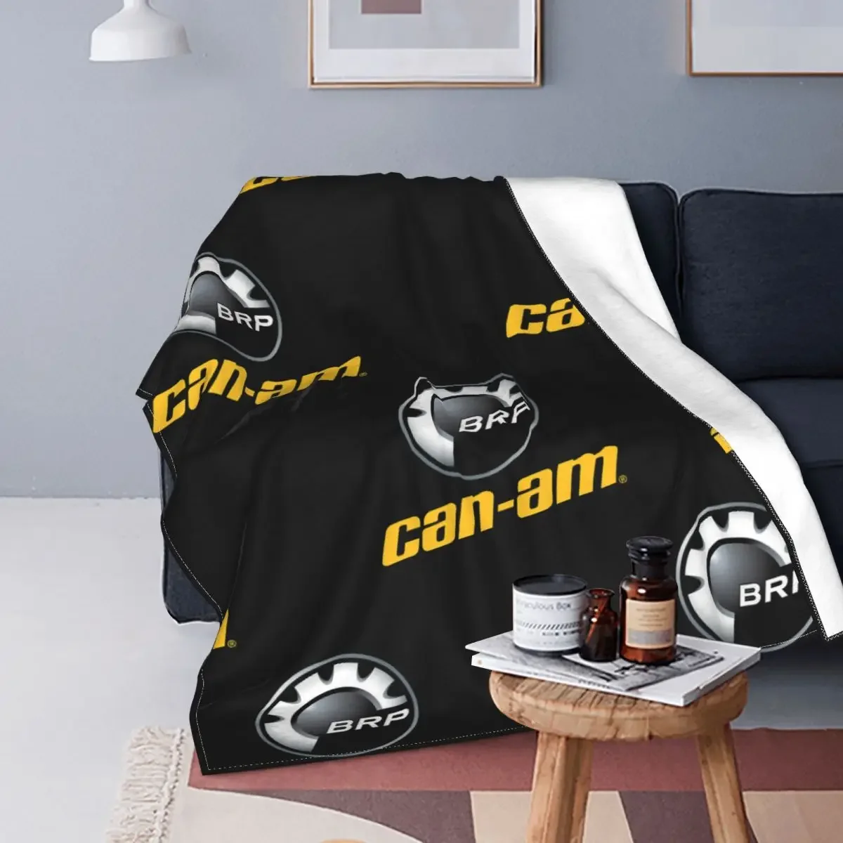 Can Am BRP Moto Racing Canam Blankets Flannel Awesome Soft Throw Blankets for Bedding Lounge Textile Decor
