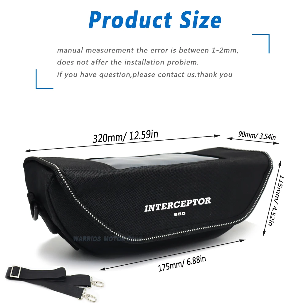 For Interceptor 650 Continental GT650 Motorcycle Handlebar bag waterproof handlebar travel navigation bag