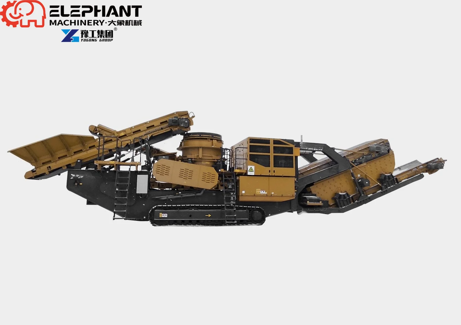 Crawler-Type Mobile Crushing Station Stone Crusher With Jaw And Hammer Crusher Gearbox Motor For Ore & Mining Applications