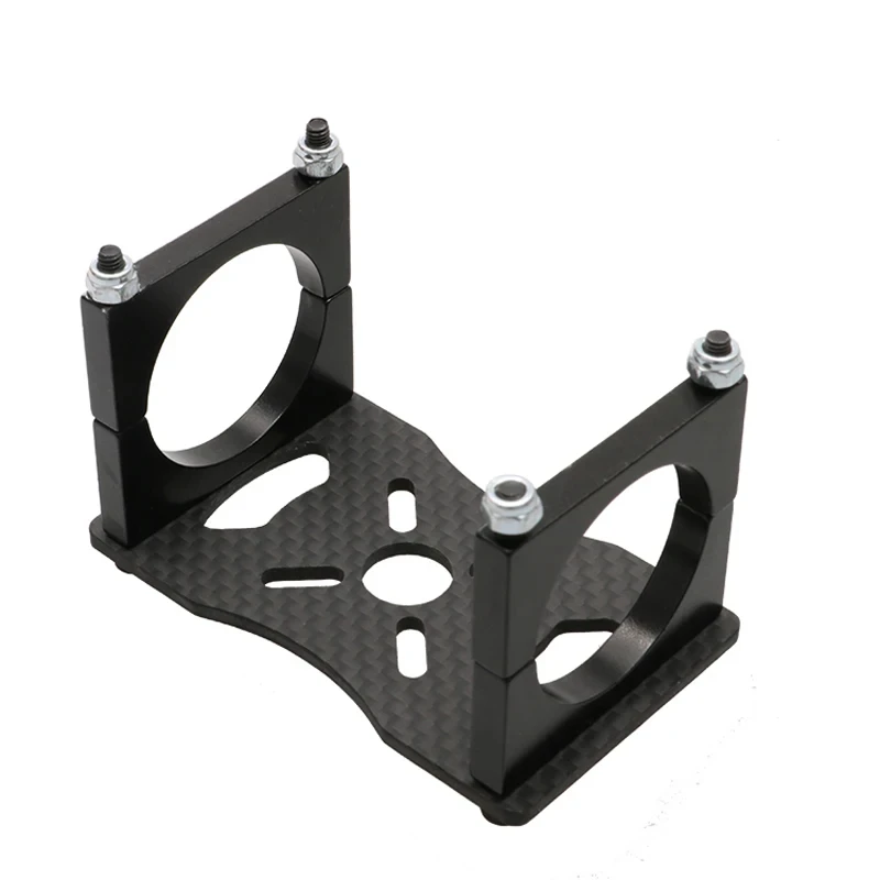 1Set RC Drone Motor Mounting Base 2.0mm 3K Carbon Fiber Plate with Pipe Clamp for 12mm/16mm/20m/22mm/25mm/30mm Tube Accessories