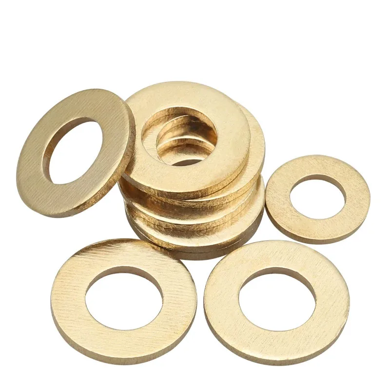 M2 M2.5 M3 M4 M5 M6 M8 M10 M12 M14 M16 M18 M20 M22 M24 Brass Flat Washer Solid Brass Gasket Shim Copper Metal Meson Pad Spacer